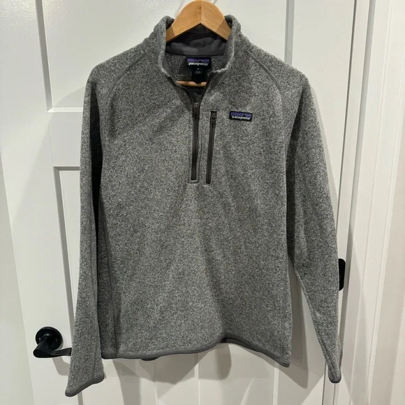 NWOT Patagonia Mens Better Sweater 1/4 Zip Heather Gray Grey